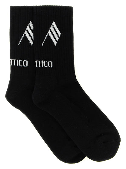 The Attico Logo Intarsia Socks