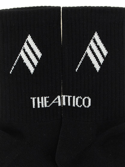 The Attico Logo Intarsia Socks
