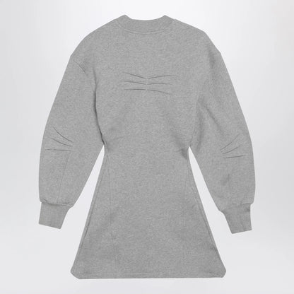 The Attico Melange cotton jersey mini dress in grey