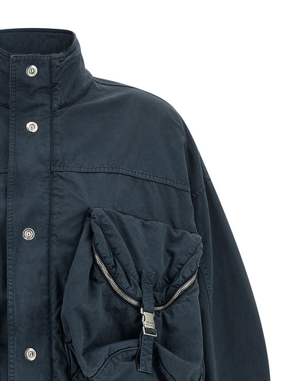 The Attico Blue Utility Bomber Jacket