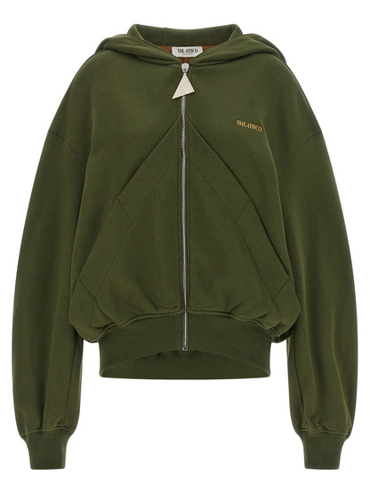 The Attico Green Fleece Hoodie