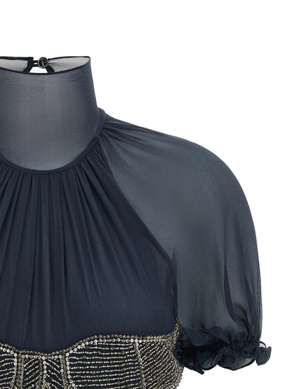 The Attico Jewel Embroidery Top