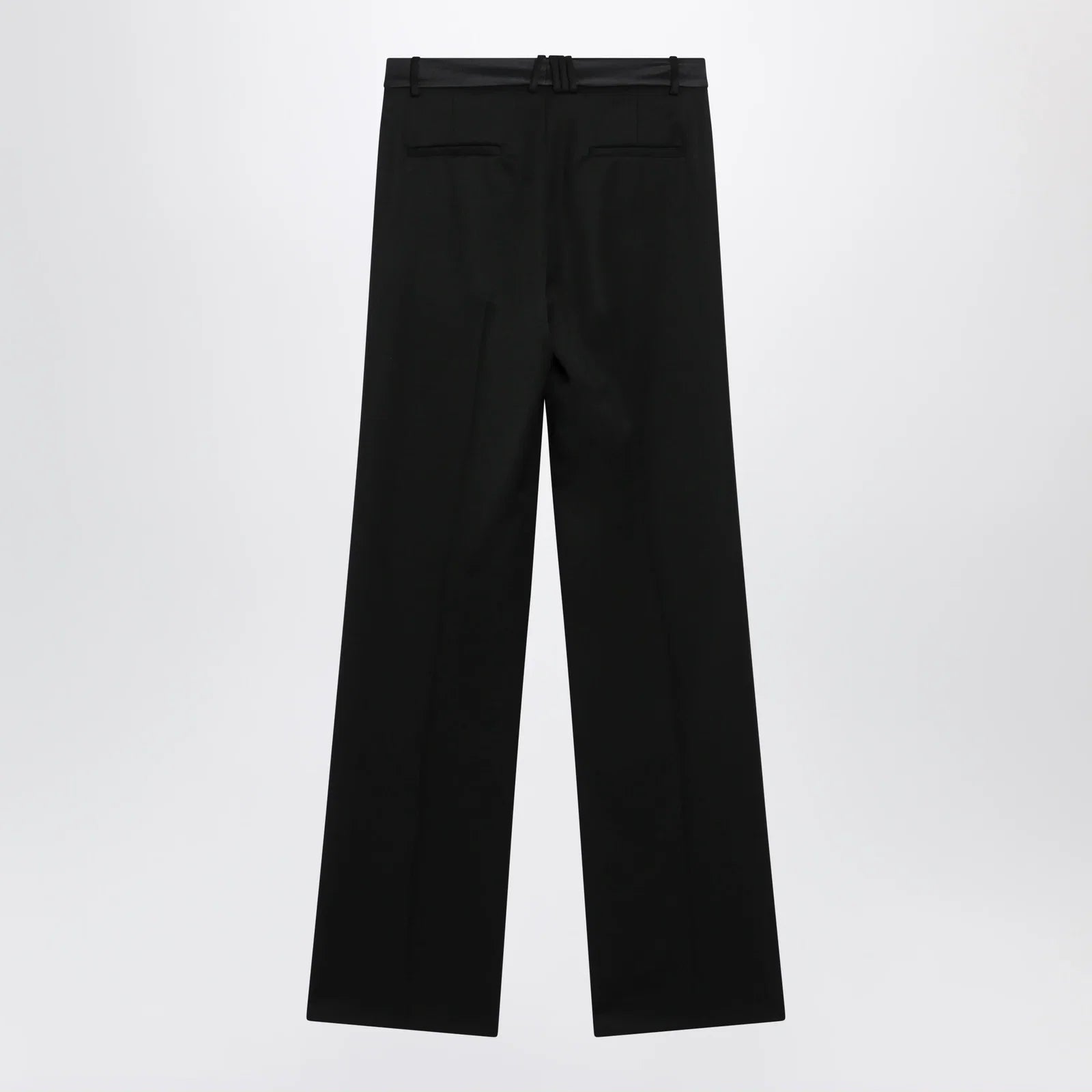 The Attico Black virgin wool tuxedo trousers