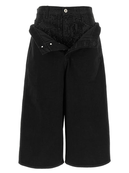 The Attico Crystal Insert Jeans