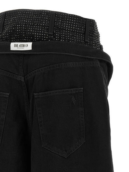 The Attico Crystal Insert Jeans