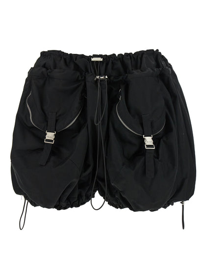 The Attico Black Utility Shorts