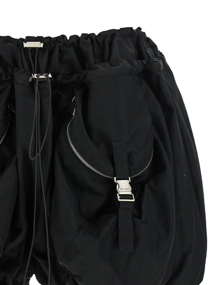 The Attico Black Utility Shorts