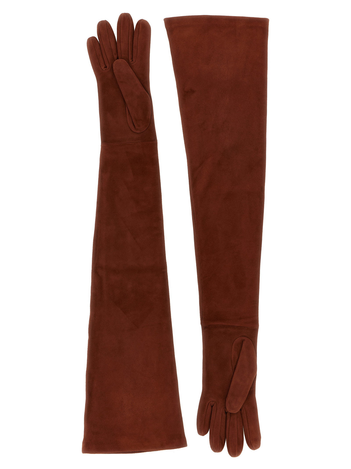 Max Mara Estremo Brown Long Gloves