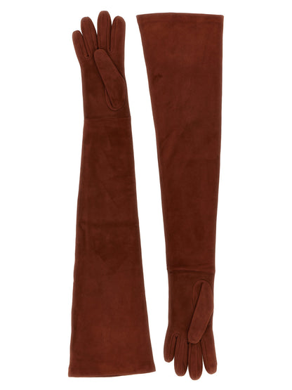 Max Mara Estremo Brown Long Gloves