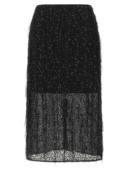 Twin Set Sequin Embroidery Skirt