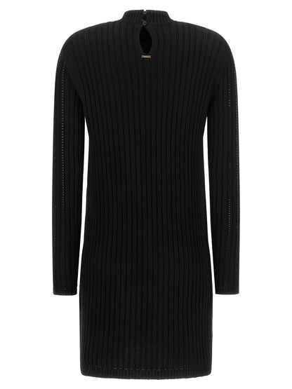Twin Set Ribbed Dress With Rhinestones