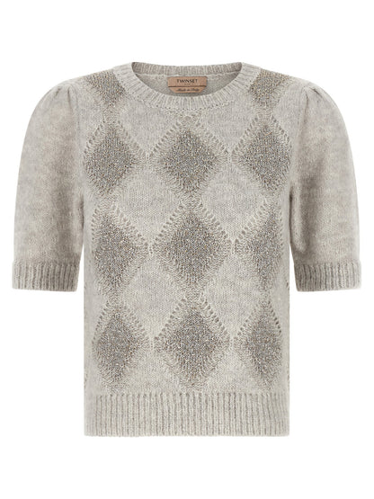 Twin Set Sequin Diamond Sweater