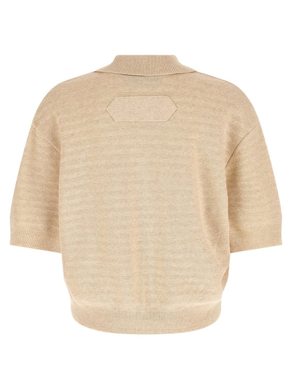 Jacquemus Le Polo Maille Chevron Polo Shirt