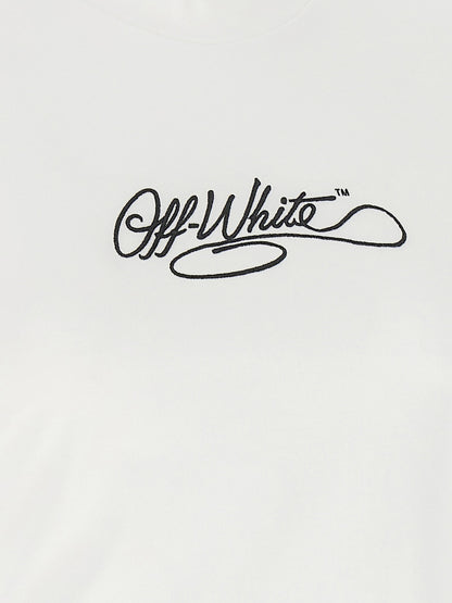 Off White Logo Embroidery T-shirt