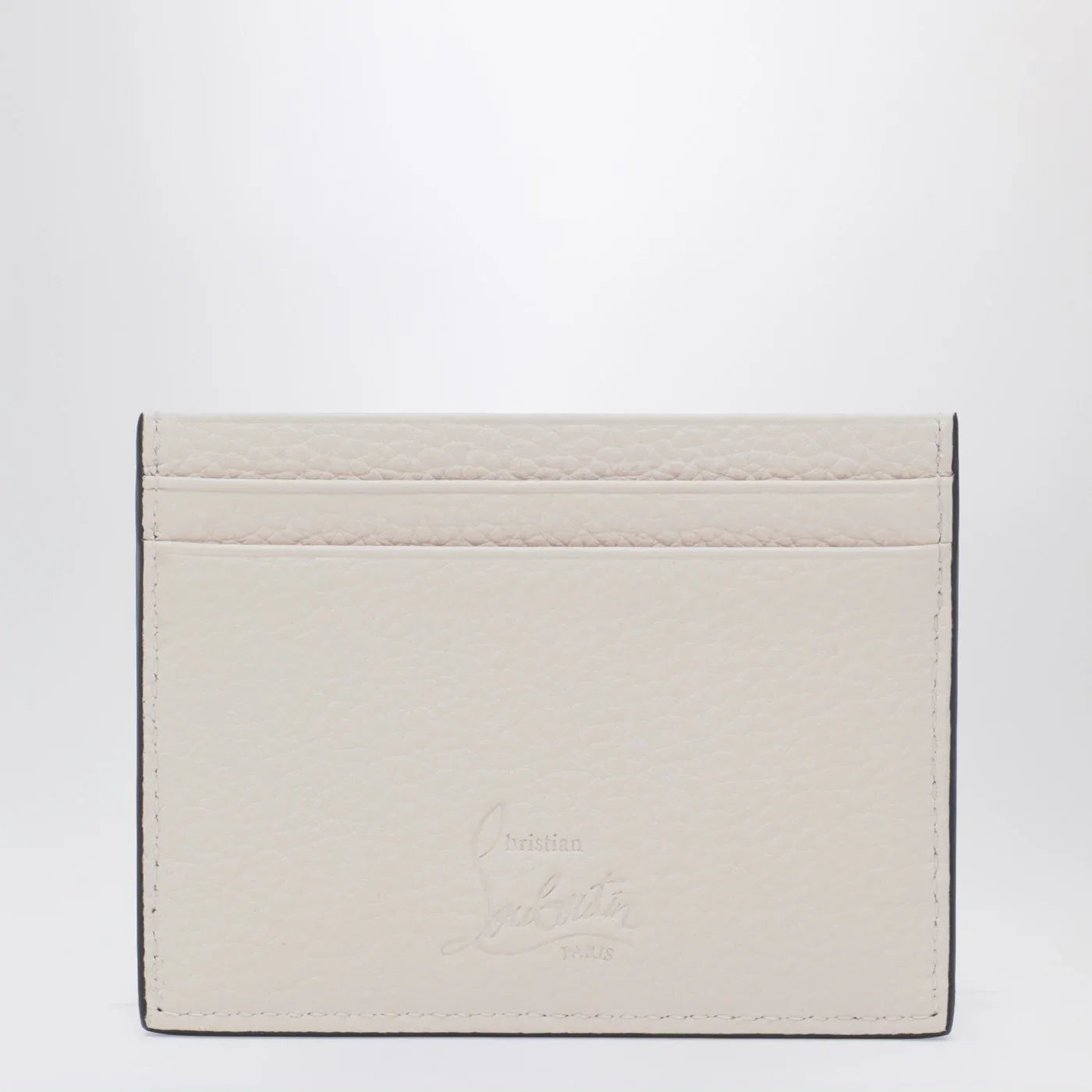 Christian Louboutin Kios card holder in grained calfskin and spikes