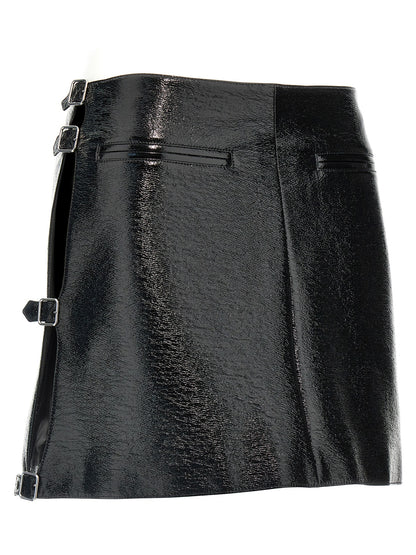 Courreges Mini Multi Sangle Vinyl Skirt