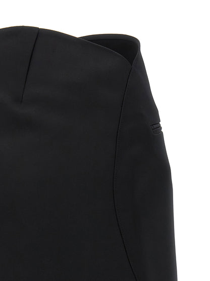 Courreges Circle Satin Skirt
