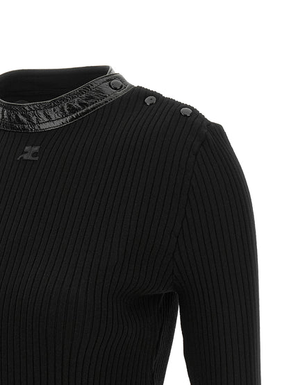Courreges Vinyl Collar Sweater