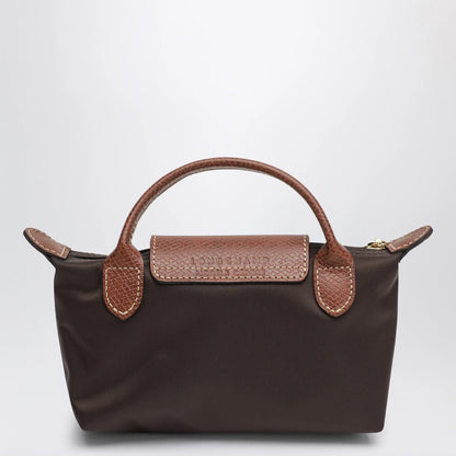 Longchamp Le Pliage Original Pebble clutch bag moka