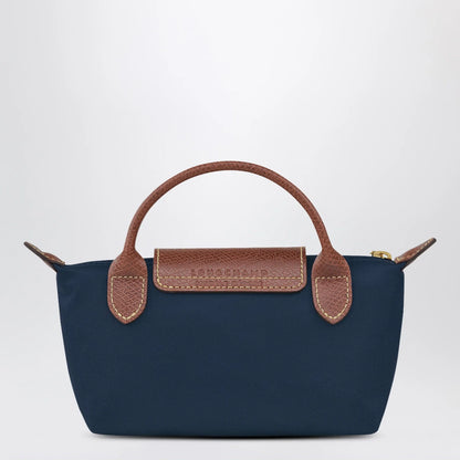 Longchamp Le Pliage Original Pebble clutch bag marine