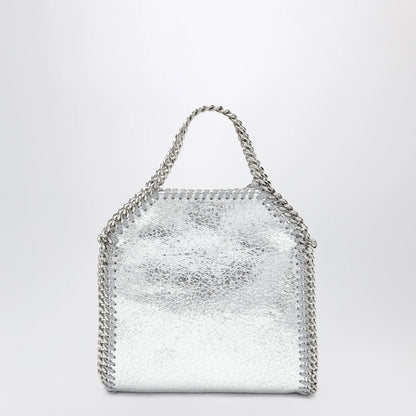 Stella McCartney Falabella micro tote bag in silver