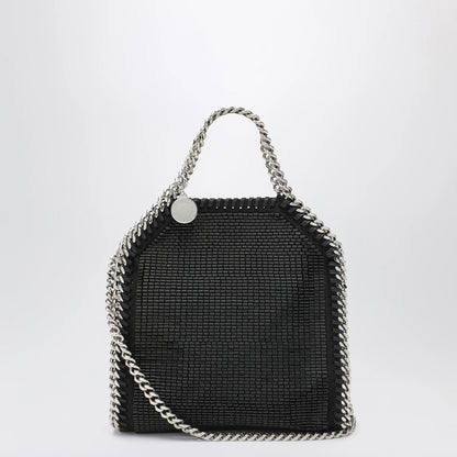 Stella McCartney Falabella mini tote bag in black crystal mesh