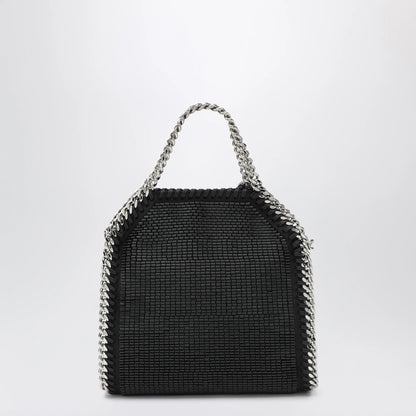 Stella McCartney Falabella mini tote bag in black crystal mesh