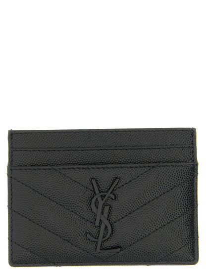 Saint Laurent Logo Matelassé Card Holder