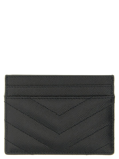 Saint Laurent Logo Matelassé Card Holder