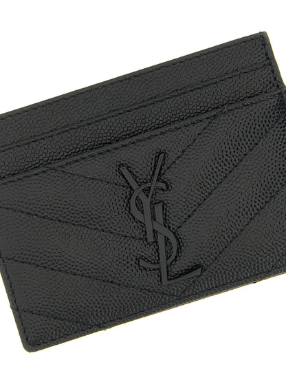 Saint Laurent Logo Matelassé Card Holder