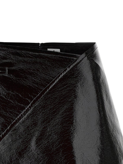 Courreges Fold Vinyl Mini Skirt
