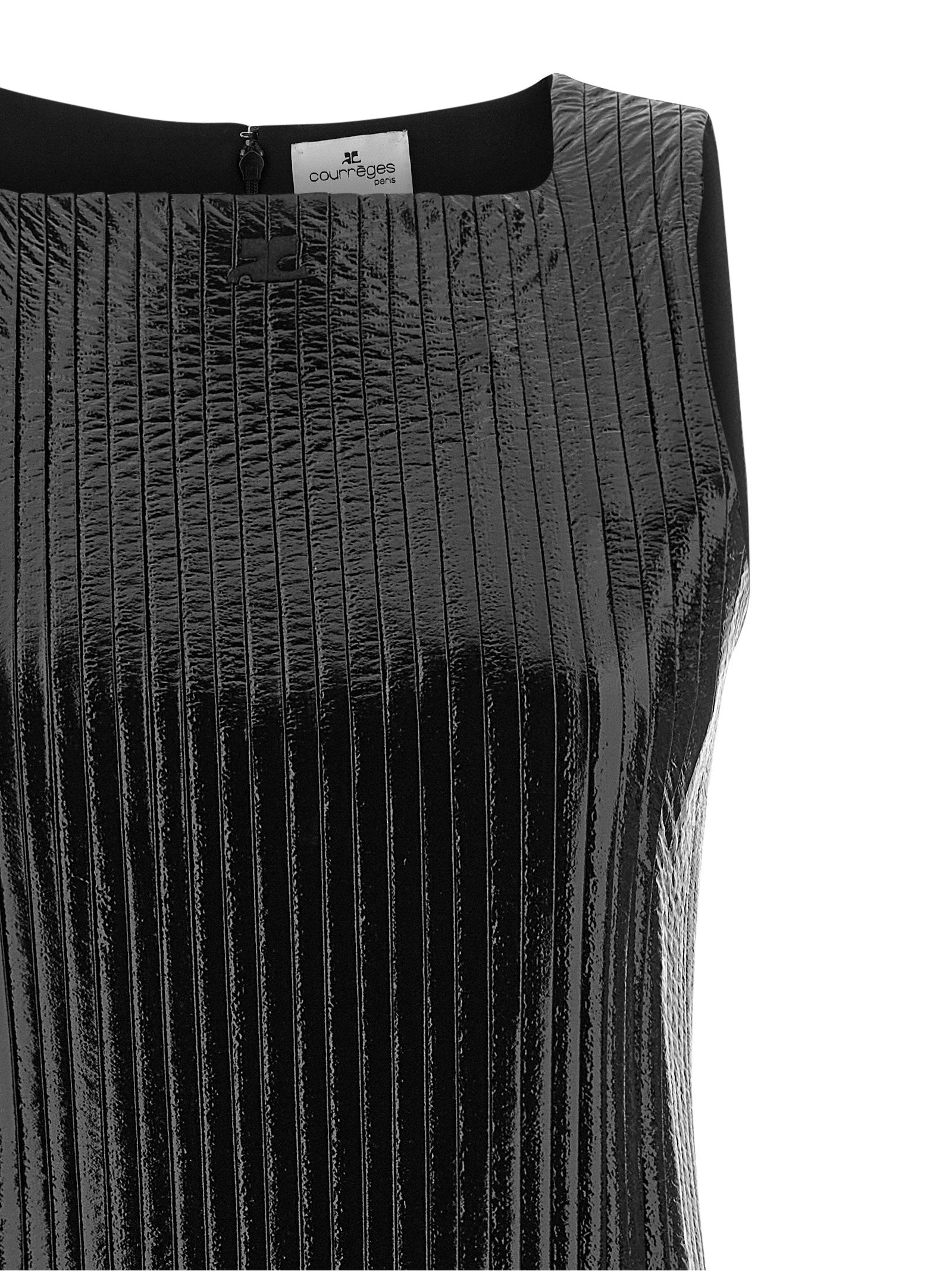 Courreges Vinyl Pleated Dress