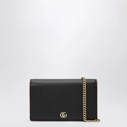 GUCCI GG Marmont wallet with chain black/red
