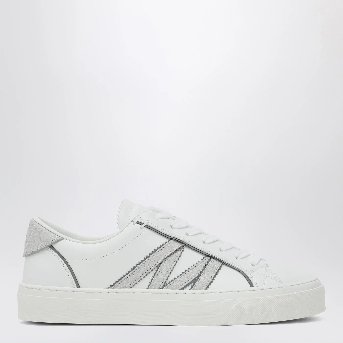 Moncler White leather Monaco2 Sneakers
