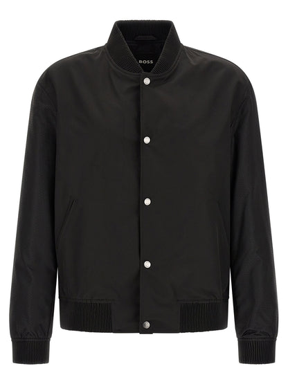 Hugo Boss Monogram Sleeve Bomber Jacket