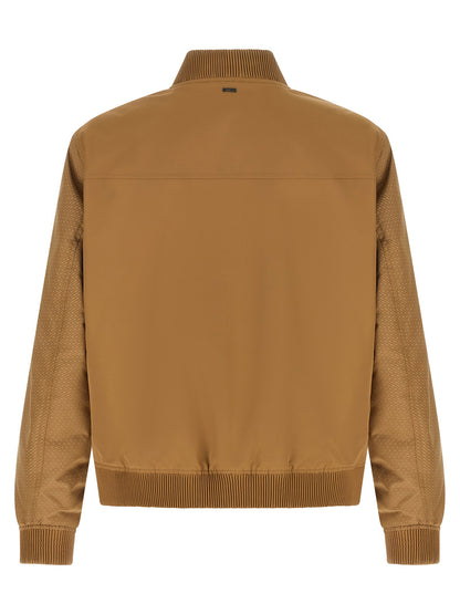 Hugo Boss Monogram Sleeve Bomber Jacket