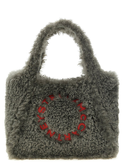 Stella Mccartney Shearling Logo Shopping Bag
