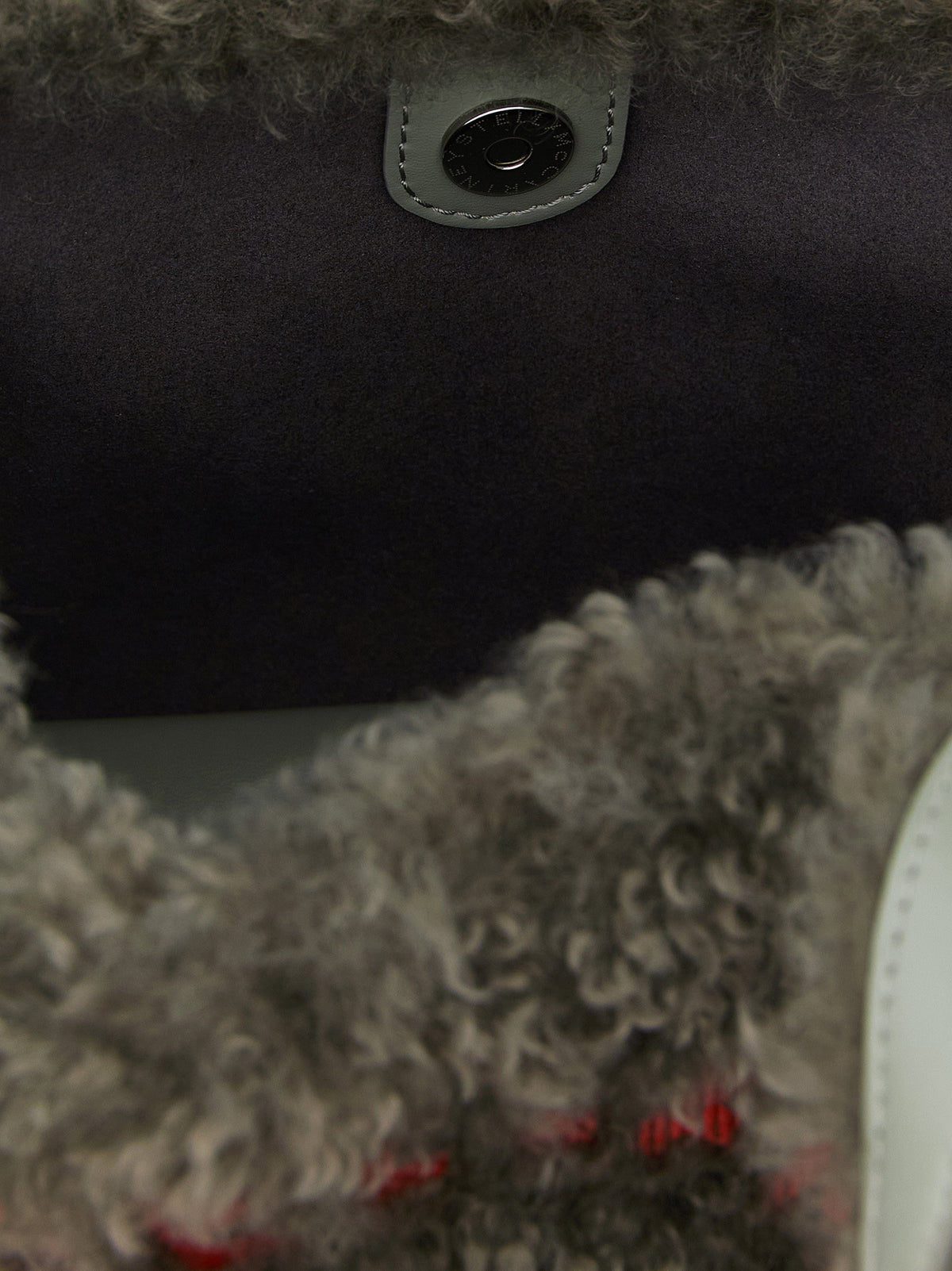 Stella Mccartney Shearling Logo Shopping Bag