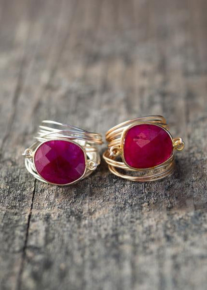 Torrey Ring with Ruby