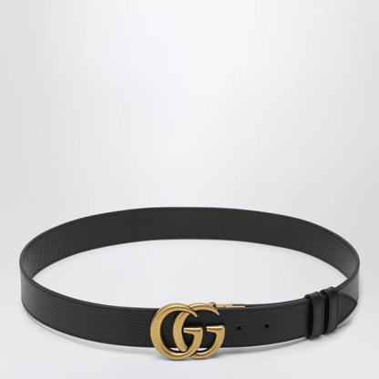 GUCCI Reversible Black/Brown Leather Belt with Double G Buckle