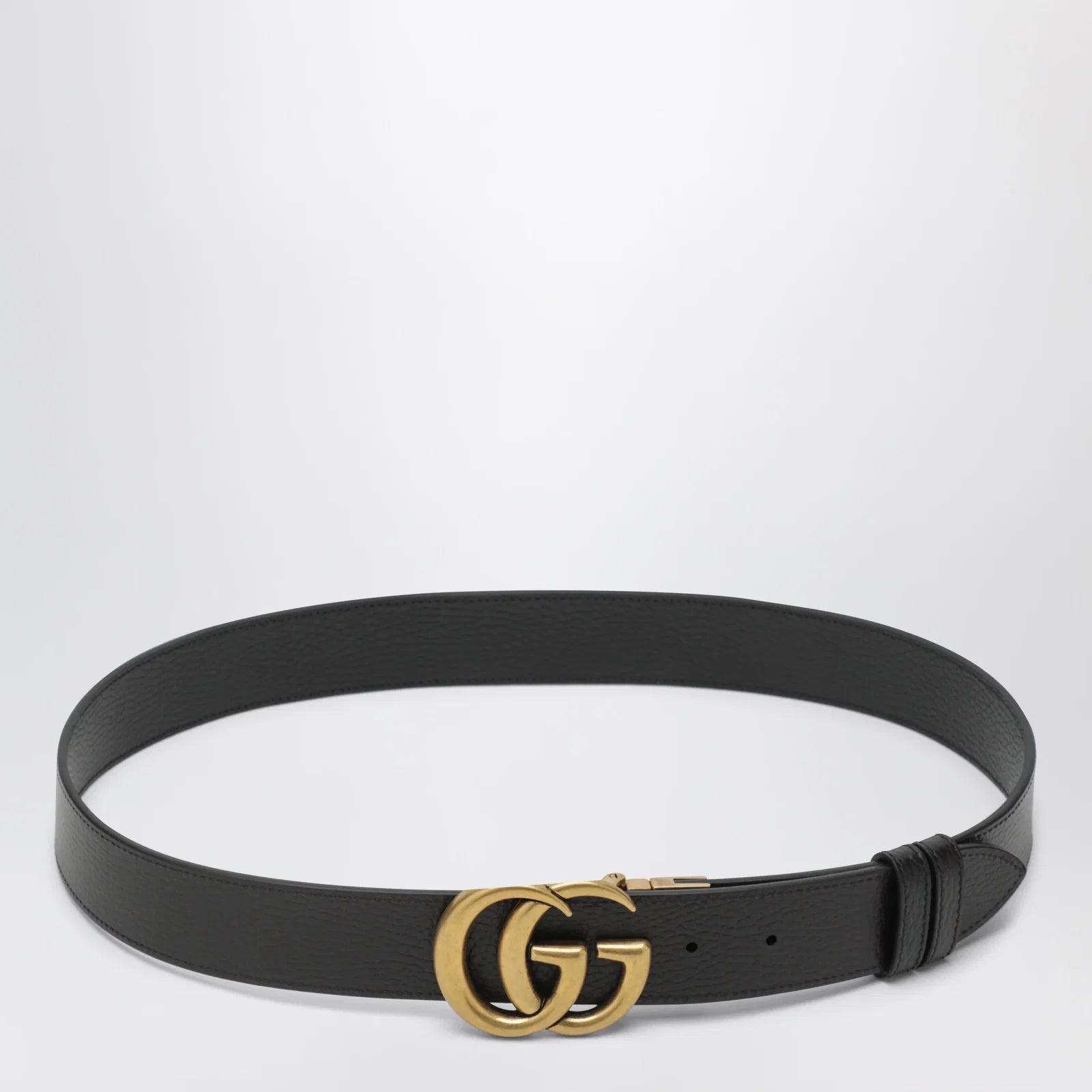 GUCCI Reversible Black/Brown Leather Belt with Double G Buckle
