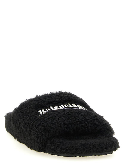 Balenciaga Furry Open Sandals