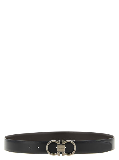 Ferragamo Double Gancini Reversible Belt