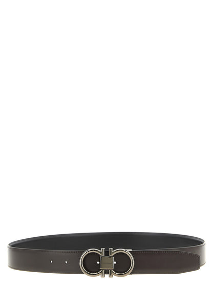 Ferragamo Double Gancini Reversible Belt