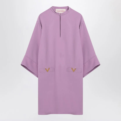 Valentino Lilac silk mini dress