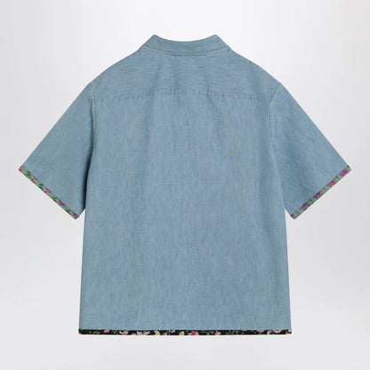 Valentino Denim shirt with floral trims