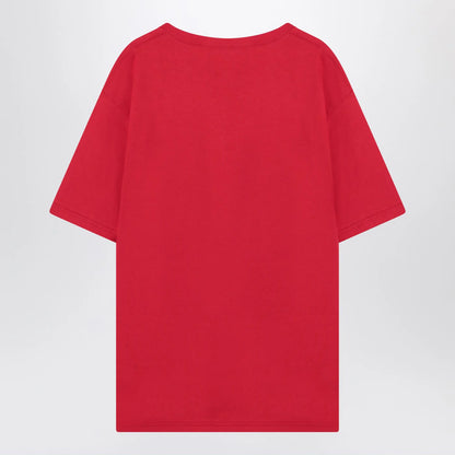 Red T-shirt with Chez Valentino print