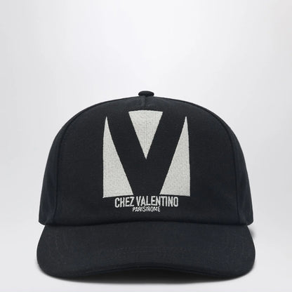Valentino Garavani Chez Valentino black baseball cap