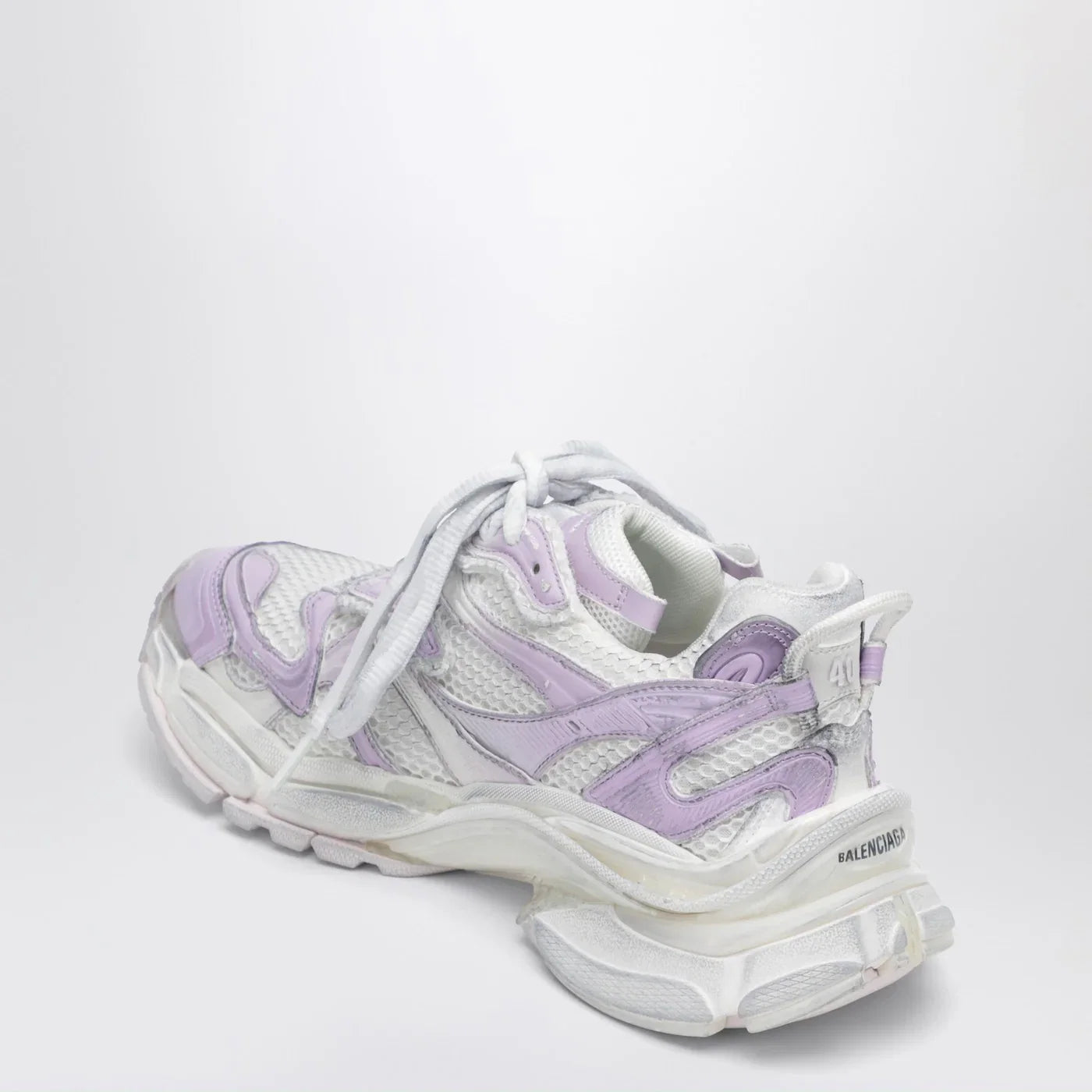 Balenciaga Runner 2 Gradient Sneakers in light grey/lilac
