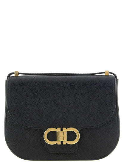 Ferragamo North-south Double Gancini Crossbody Bag